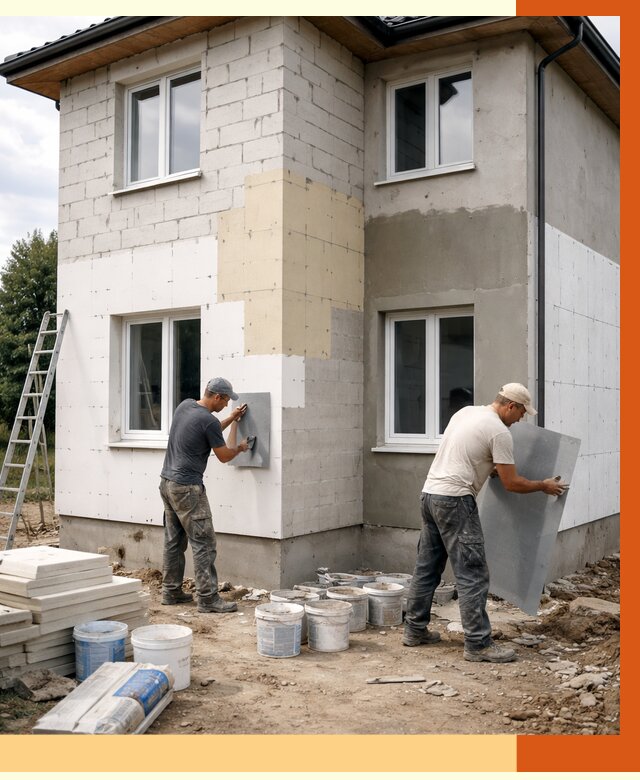 Утепление дома из газобетона в Сафоново от 4304 руб./м² — заказать у ТепломастерСфн