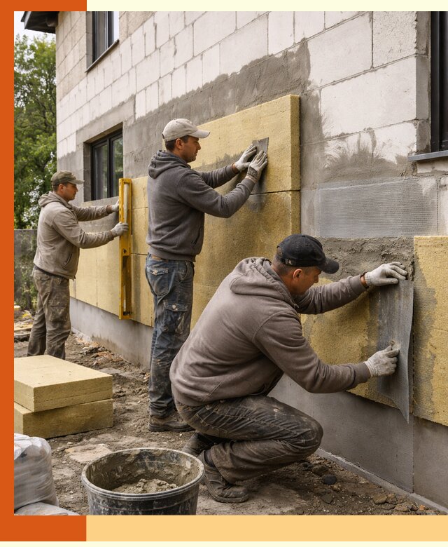 Утепление дома из газобетона в Сафоново качественно и долговечно